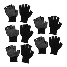 SEWACC 5 Pairs Fingerless Gloves for Women Non Slip Knit Mittens with Enhanced Grip for Hiking Running and Everyday Use Durable Comfortable Half Finger Gloves