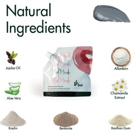 Natural Glow Health & Beauty Mascarilla Facial De Barro Puro Del Mar Muerto Para Rostro Y Cuerpo (500 G) Elimina Piel Muerta, Suciedad Y Toxinas Reduce Los Poros Para Hombres Y Mujeres