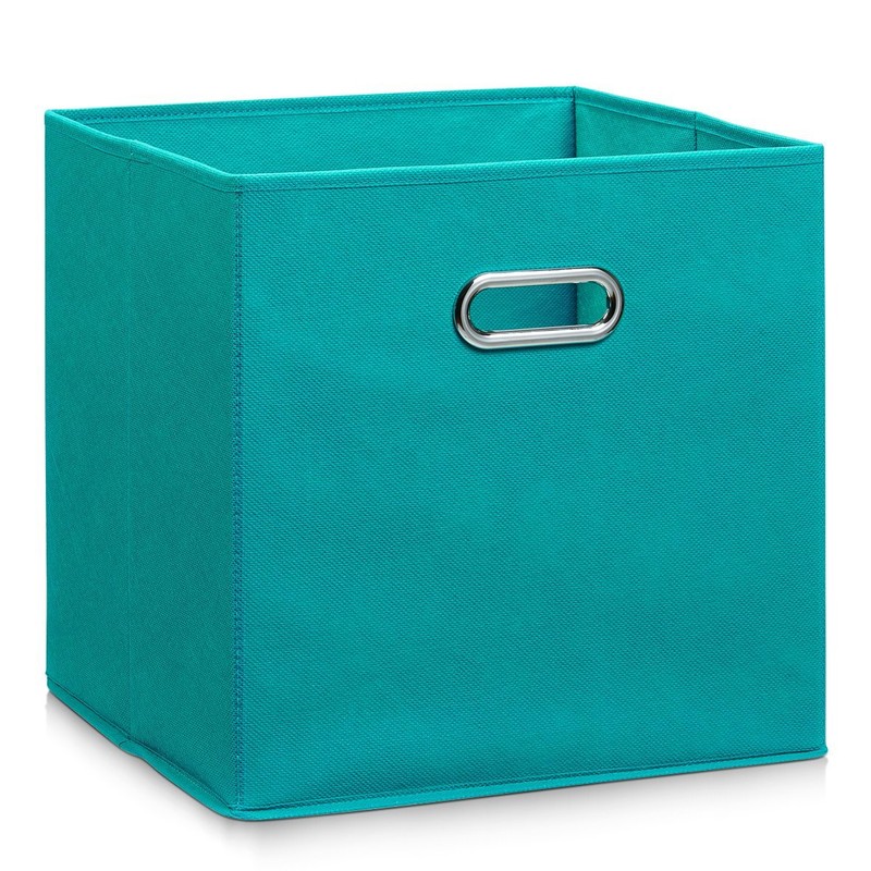 Zeller 14118 Storage box, petrolblue, non-woven, approx. 32 x 32