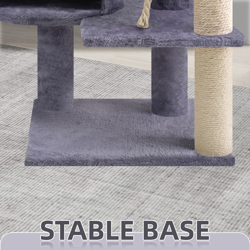 TWDEPART 42.5'' Cat Tree for Indor Cats, Multifunctional Cat Tower