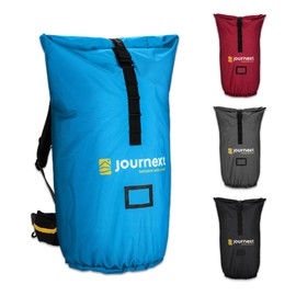 Journext 2-in-1 Backpack Protective Cover & Rain Cover/Flight Cover Backpack/Protective Cover Airplane, Train and Bus/Flight Bag/Backpack Cover/Backpack Protection (Pacific Blue, M)