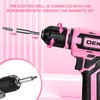 Cordless Drill：DEKOPRO 12V Power Drill Set with Pink 800RPM Electric