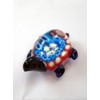 Tripact Inc M Design Art Handcraft Glass Blue/Red Turtle Paperweight
