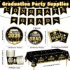 2025 Graduation Party Decorations Graduation Decoration 2025 Black Disposable Graduation