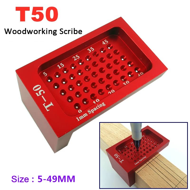 T Type Square Ruler, T-Type Woodworking Scriber Gauge, Aluminum Alloy