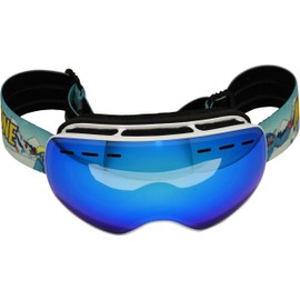 MDXONE Kids Ski Goggles, Kids Snowboard Goggles for Boys Girls Toddler Age 3-14 anti-fog 100% UV (white)