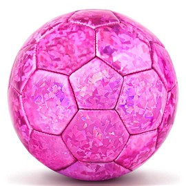DLUGOPIS Pink Mini Soccer Ball Size 2 Sport Ball for Toddlers PVC Backyard Outdoor Toys for Little Boys Girls Kindergarten Student