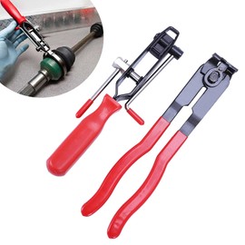 CV Joint Boot Clamp Pliers, Ulable CV Boot Tool, Automotive CV Boot Clamp Tool Set, Hose Clamp Pliers and Ear Clamp Pliers for CV Boot, CV Axle Clamp Tool, Suitable for Most Cars (Red)