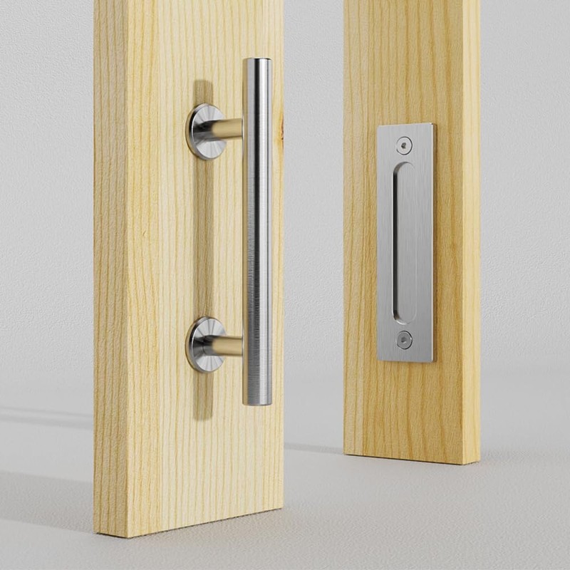CCJH 24 cm Barn Door Handle Sliding Door Handle Stainless