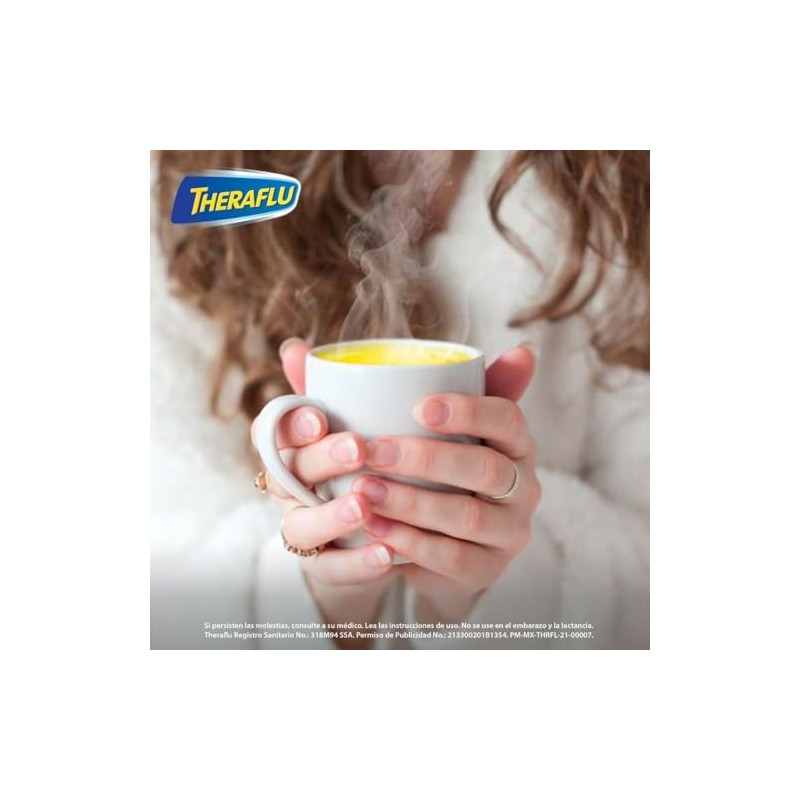 Theraflu Noche, Té Antigripal para Resfriado Severo, 10 Sobres