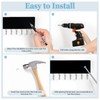 Tie Rack Belt Hanger Wall Mounted, Lomrsiul Non Slip 180