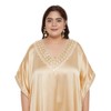 Gypsie Blu Caftans for Women Satin Silk Embroidery Long Kaftan