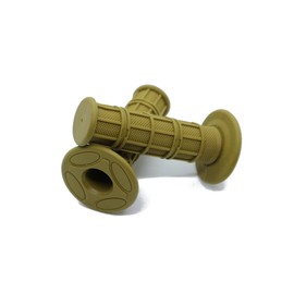Beatus 8 Colors Retro Handle Grip Bike 0.9 inches (22.2 mm) General Purpose Non-Piercing Type Left and Right Set (Mustard)