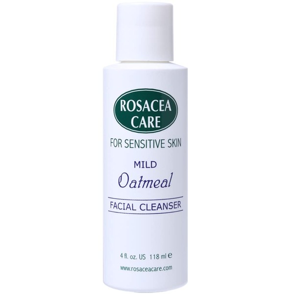 Mild Oatmeal Cleanser Non-Drying Redness Relief with Colloidal Oatmeal Best Natural Rosacea Cleanser Really Effective Anti Itch for Dry Sensitive Skin (4 Fl Oz)