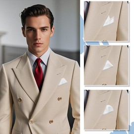 LHXzizizi Polka Dot Pocket Square for Men, Mens Handkerchiefs Womens Hankies for Wedding Party Banquet Formal Prom School (White)