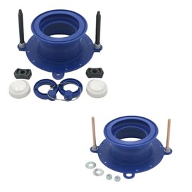 One N Done Toilet Flange Repair Kit – Toilet Wax Ring Replacement Kit – Durable Waxless Toilet Ring – Includes Toilet Flange Bolts and Nuts, Toilet Bowl Caps, Toilet Flange Extension Kit (Combo Pack)