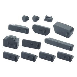 prendre PR-CAP-A-BK Connector Cover Cap USB Micro USB Type-C PC Connector Protective Cap Protective Cover Dust Prevention PC Tablet (Black) / A-BK