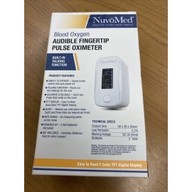 NuvoMed - Audible Fingertip Oled Pulse Oximeter - White