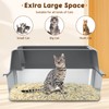 BETOPET Stainless Steel Litter Box - Extra Large Easy Cleaning