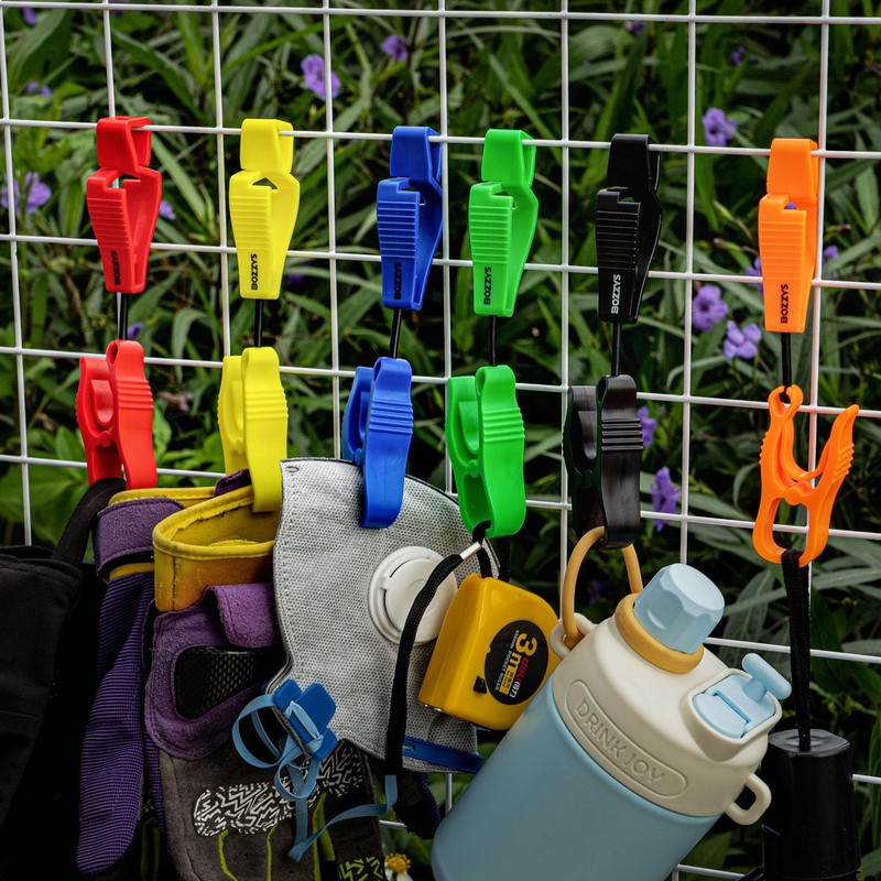 BOZZYS Glove Clips for Work 6-Pack | Blue A+Z Combo