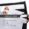 ROHSCE Hookless Shower Curtain Set with Snap-in Liner, 250GSM Waffle