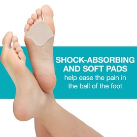 Steins 1/4” Adhesive Felt Metatarsal-Sesamoid #105 Foot Pads, Reduces Pain and Pressure on Ball of Foot, Promotes Healing of Metatarsalgia and High Arches, Left, 100 Count