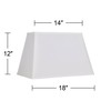White Large Rectangular Lamp Shade 14" Wide x 6" Deep