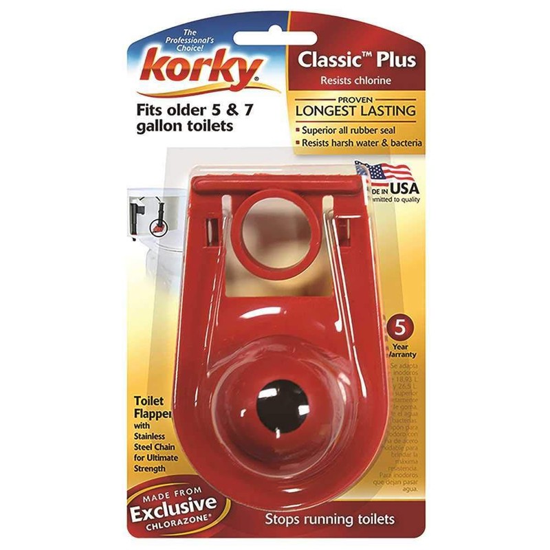 Korky 2000BP Classic Plus Flapper, Red