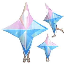 Genshin Game Primogem Four-Pointed Cloak Cosplay Outfit (L)