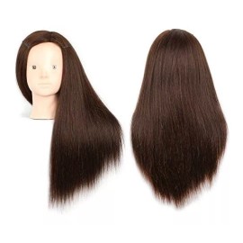 Leeven Maniqui Cabeza Cabello Sintético Negro 50 Cm Leeven