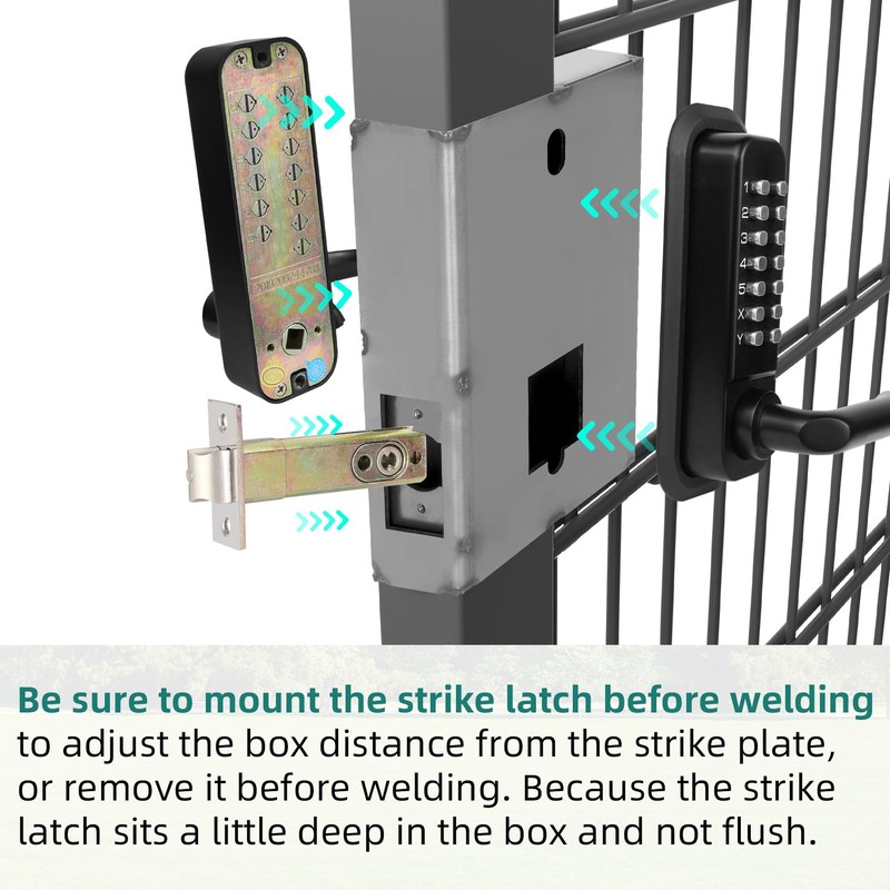 GB2020 Gate Lock Box for Double Keypad Mechanical Combination Lock，Steel