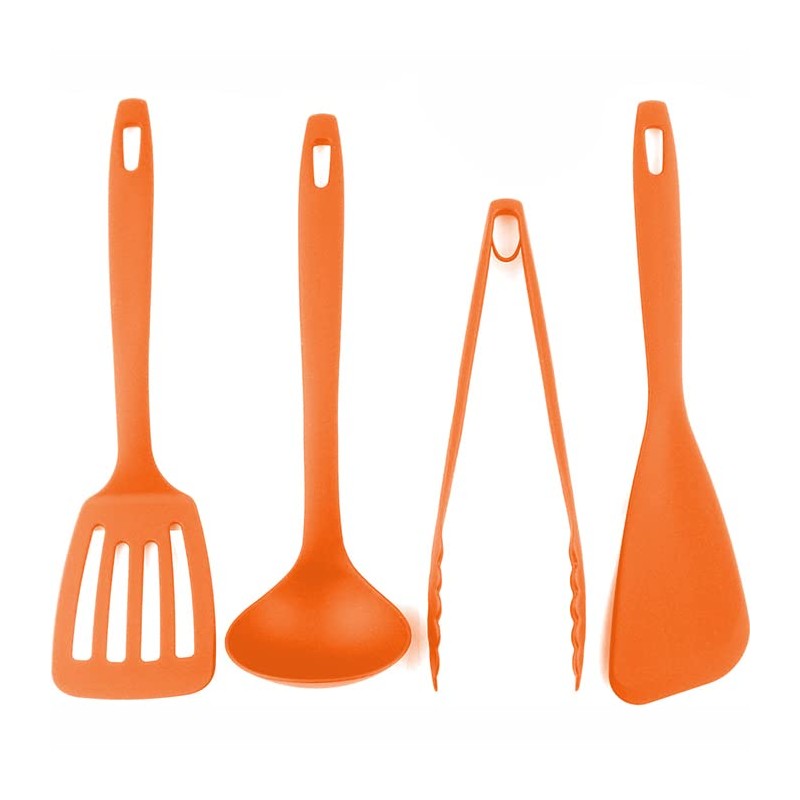 Nagao Tsubamesanjo Kitchen Tool Set of 4 Turner, Ladle, Tongs,