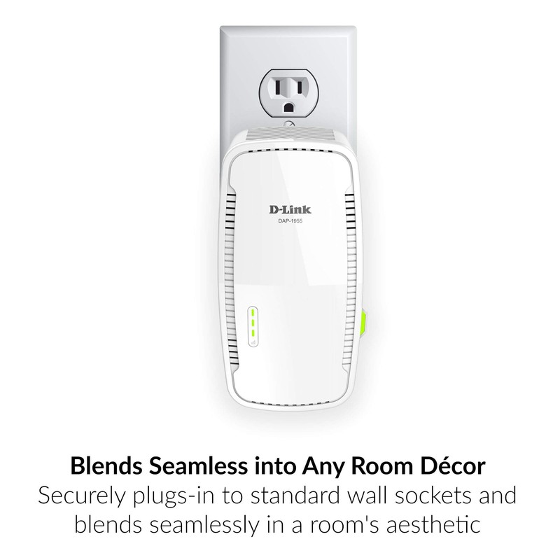 D-Link WiFi Range Extender Mesh Gigabit AC1750 Dual Band Plug