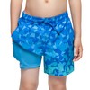 Rokka&Rolla Boys' Swim Trunks with Boxer Brief Liner Compression Anti