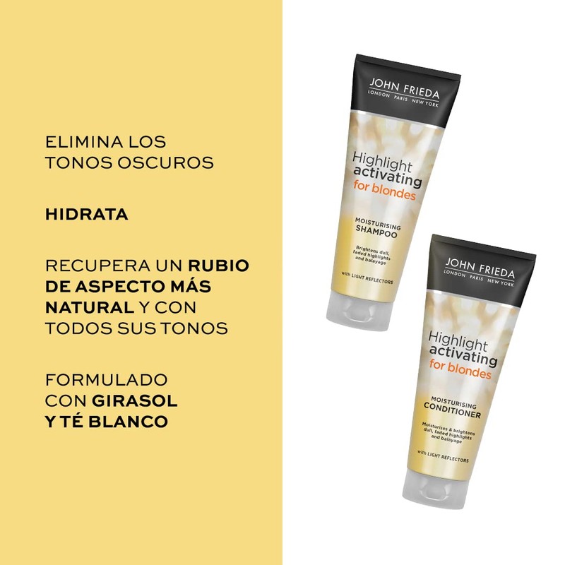 John Frieda Sheer Blonde Highlight Activating Moisturising Shampoo with Avocado