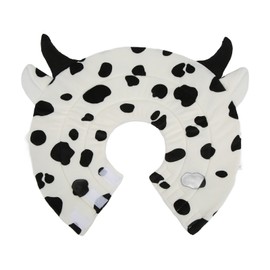 Cat Elizabeth Cone Cartoon Adjustable Cow Pattern After Surgery Recovery Collar for Dogs and CatsM
