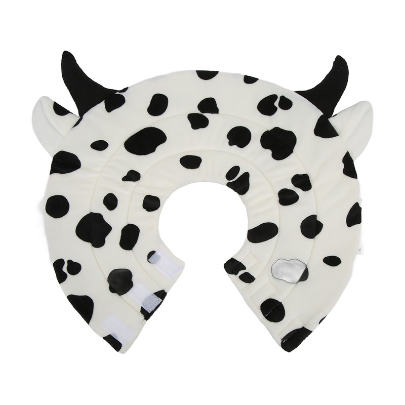 Cat Elizabeth Cone Cartoon Adjustable Cow Pattern After Surgery Recovery