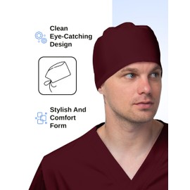 DOKTORAM Maroon Working Cap Made for Easy Adjustment and Comfort for Healthcare Professionals…