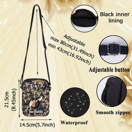 WZMPA Crowly ＆ Aziraphale Crossbody Bag Angel And Demon Fans Gift Ineffable Crowly Shoulder Bag Omens TV Show Merch (Ineffable Bl CB)