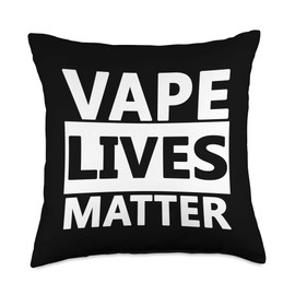 Vape Lives Matter Vape Meme 2022 Vaping Gear For Vapers Throw Pillow