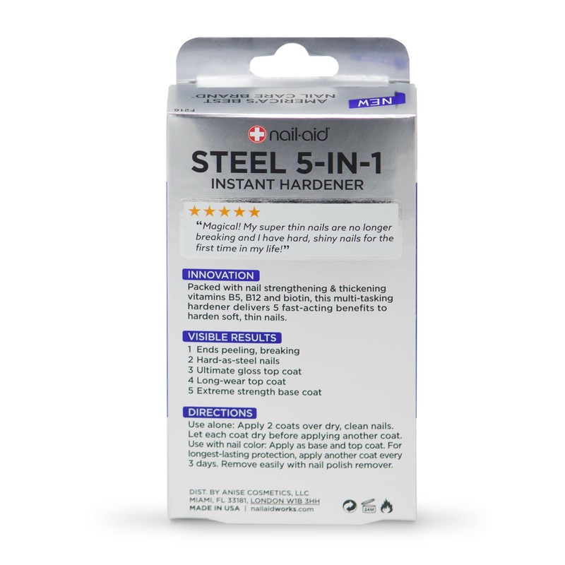 NAIL-AID Steel Instant Hardener, Clear, 0.55 Fluid Ounce