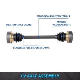 Bodeman - 2PC REAR CV Axle Half-Shaft Assembly for 1983-1991 VW Vanagon - w/M.T.
