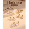 Florideco 10 PCS Clip on Earrings for Women 14K Gold