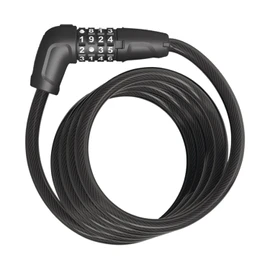 ABUS (アブス) Bike Cable Lock Matte Black 180 cm NUMERO 5510C/180 W/SCMU [Domestic Genuine Item]