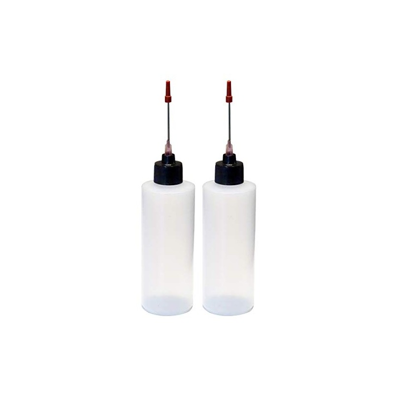 Liberty Products 2-4oz Plastic Squeeze Bottles with 1.5 inch Stainless