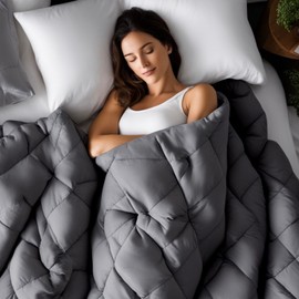 Sacred Thread Cooling Weighted Blankets for Adults and Kids, Heavy Blanket for Insomnia and Chronic Pain, Breathable and Soft Weighted Comforter in (36in x 48in)