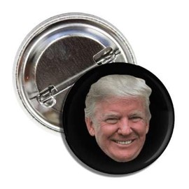Political Trump Face Funny Button Pin Maga No More Bullshit, 1.5 Inch Diameter Badge