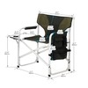 Udorich Comfortable Folding Outdoor Chair with Side Table and Storage