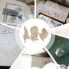 Floral Stamps,Wooden Seal Stamps - Retro Plant Floral Seal, Clear