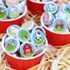 Barnyard Farm Animal Birthday Party Favor Chocolate Kisses Candy Stickers
